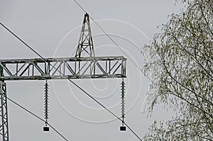 Upper part of electric power transmission line, Plana mountain