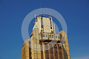 Upper part of a high-rise building