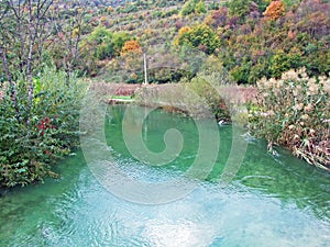 The upper part of the river Korana and below the Plitvice Lakes National Park, Croatia Gornji dio toka rijeke Korane