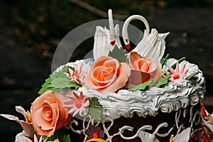 Traditional wedding cake