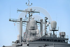 Upper part of a warship