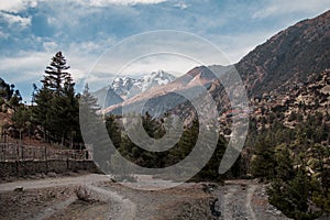 Upper Pisang view and surrounding mountains