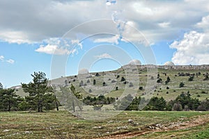 Upper Plateau of Mount Ai-Petri and the Radar Complex in the Spring