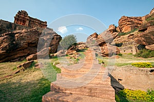 Upper shivalaya temple at badami karnataka india