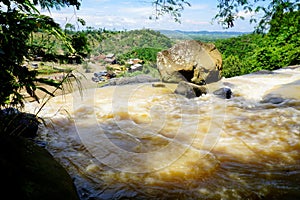 Upper stream of a waterfall.