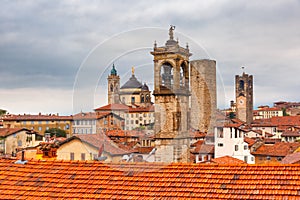 Upper town Citta alta, Bergamo, Lombardy, Italy