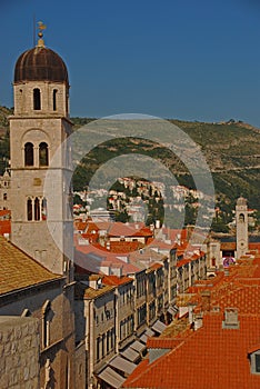 Upper View of Stradun Street in Dubrovnik