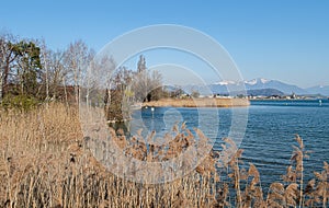 Upper Zurich lake in Rapperswil