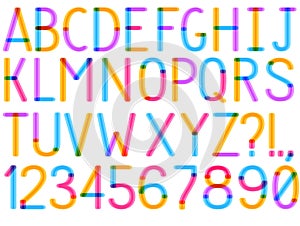 Uppercase vector font