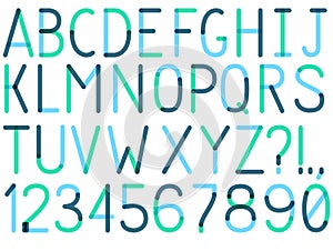 Uppercase vector font