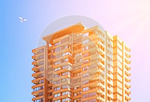 Upperclass high-rise apartment building