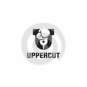 Uppercut Logo. Boxing logo Design. Letter U Logo