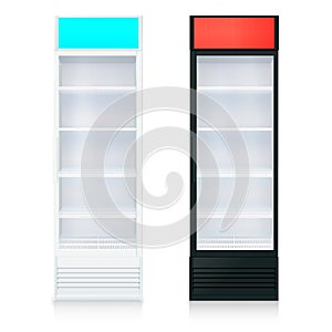 Upright Empty Fridges Template