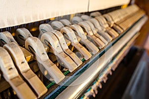 Upright piano hammers detail