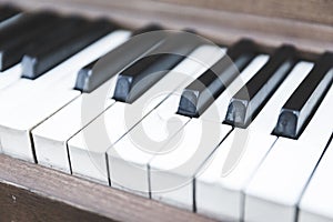 Upright piano keyboard or piano keys