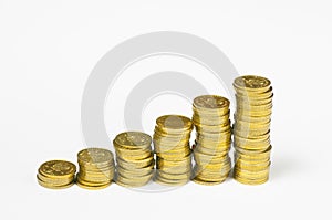 Uprising coins stack.