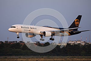 UPS Airlines plane approaching the airport