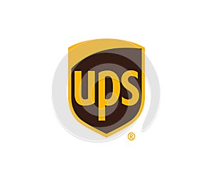 UPS logo editorial illustrative on white background