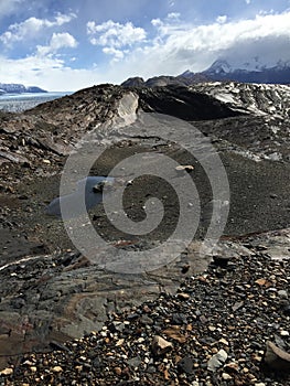 By Upsala Glacier - the biggest of its kind in South America.