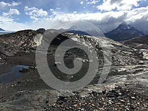 By Upsala Glacier - the biggest of its kind in South America.