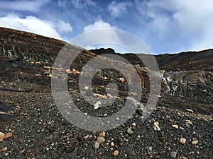 By Upsala Glacier - the biggest of its kind in South America.