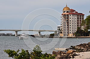 Upscale Condos and Bridge in Bay