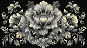 upscale damask pattern, boasting refined earth-tone colors, designed to create a seamless and sophisticated background