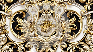 upscale damask pattern, boasting refined earth-tone colors, designed to create a seamless and sophisticated background