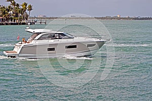 Upscale Luxury Cabin Cruiser Cruising the Intra-coastal