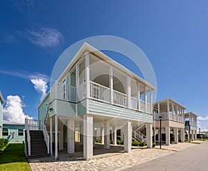 Upscale manufactured home on stilts