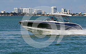 Upscale Motorboat on the Florida Intra-Coastal Waterway