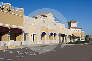 Upscale pastel commercial mall