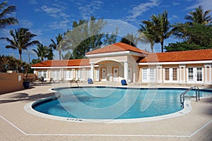 Upscale pool and cabana photo
