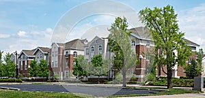 Upscale Red Brick and Tan Apartment Buildings