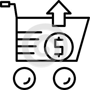 Upselling Outline Vector Icon