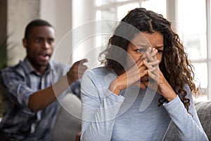 Upset abused african wife tired of fighting ignoring controlling