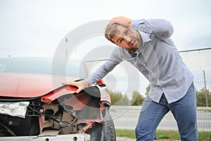 Upset driver After Traffic Accident