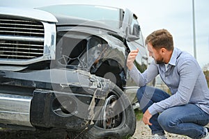 Upset driver After Traffic Accident