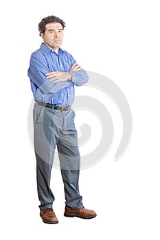 Upset Office Man with Arms Crossing Over his Chest