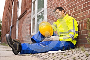 Upset Sad Construction Worker