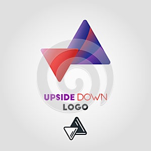 Upside Down Arrow Logo Template