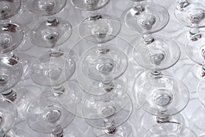 Upside Down Glass Catering Goblets