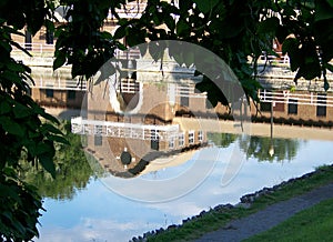 Upside Down Onondaga Park Bathhouse Reflection photo