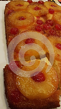Upside down pineapple cake