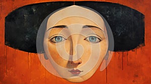 Upside Down Pop Art: A Vibrant Portrait Inspired By Didier Loureno And Amedeo Modigliani