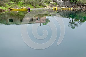 Upside down. Water reflection