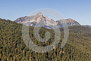 Upsspitze and Danieal mountains in Alps, Austr