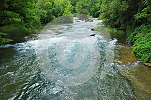 Upstream river of Niagara falls photo