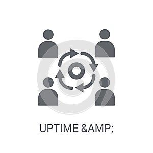 Uptime & downtime icon. Trendy Uptime & downtime logo co