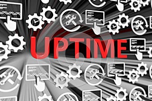 UPTIME concept blurred background photo